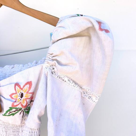 Vintage Obchoei Cropped Prairie Puff Shoulder Cottagecore Unique Top Shirt XS - Picture 8 of 12